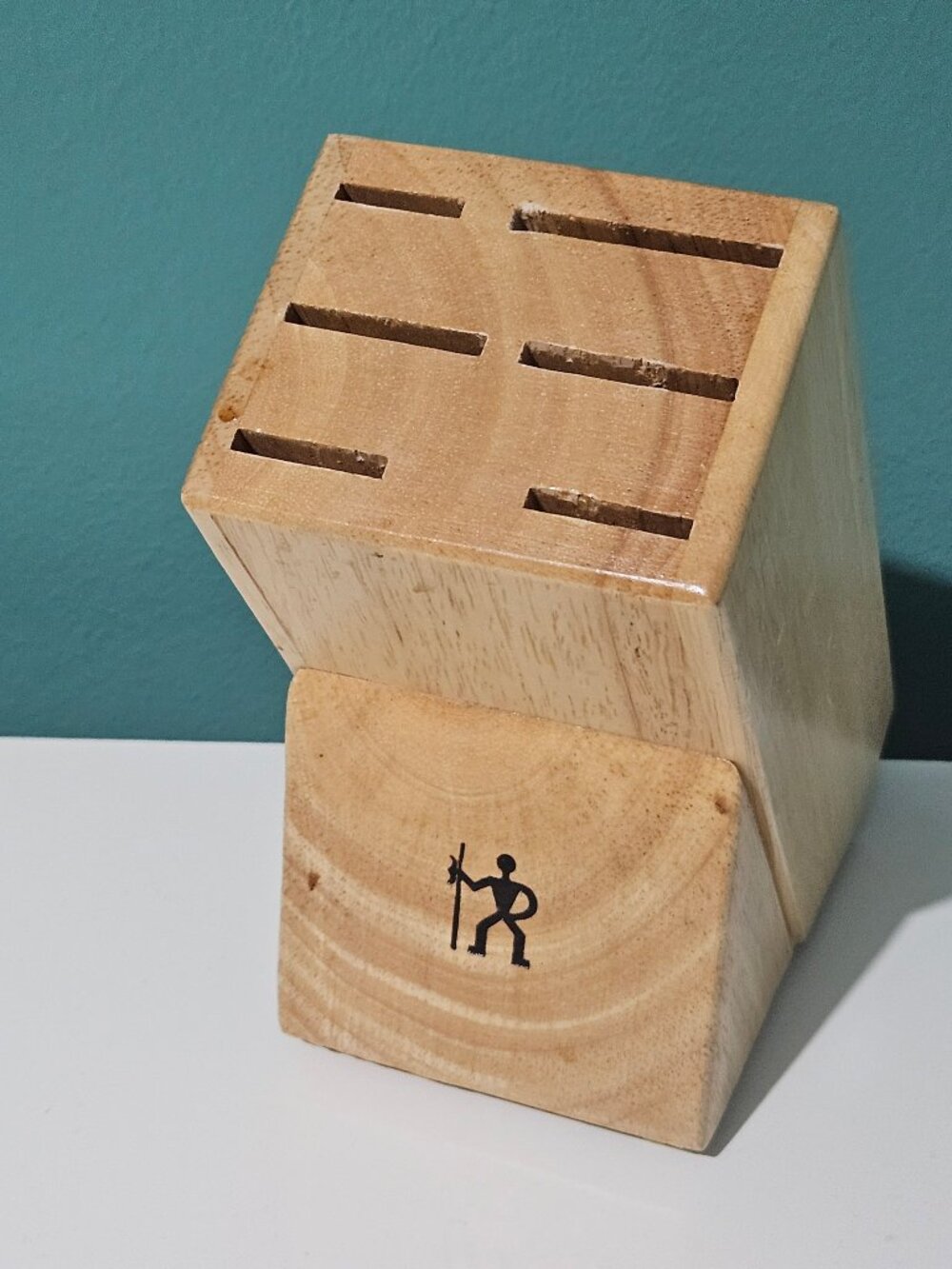 J.A. Henckels 6 Slot Wood Wooden Kitchen Knife Block Holder Zwilling Internation